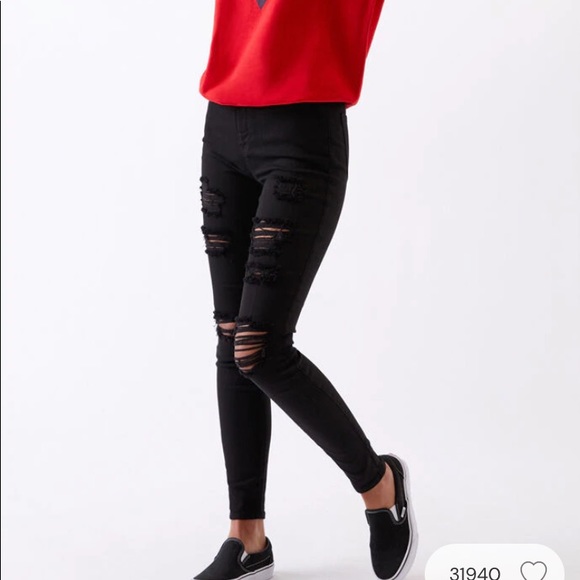 KanCan Denim - New KanCan Skinny Jeans Distressed Midnight Black